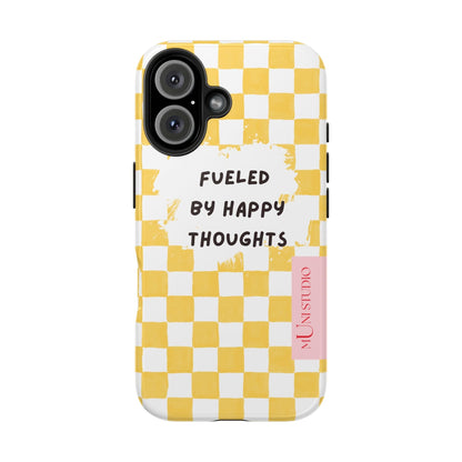 Muni Studio Phone Case iPhone 16 HAPPY, Tough Phone Case