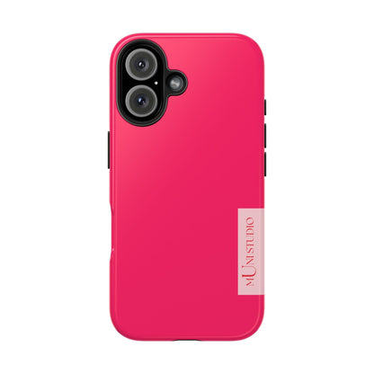 Muni Studio Phone Case iPhone 16 PINK, Tough Phone Case