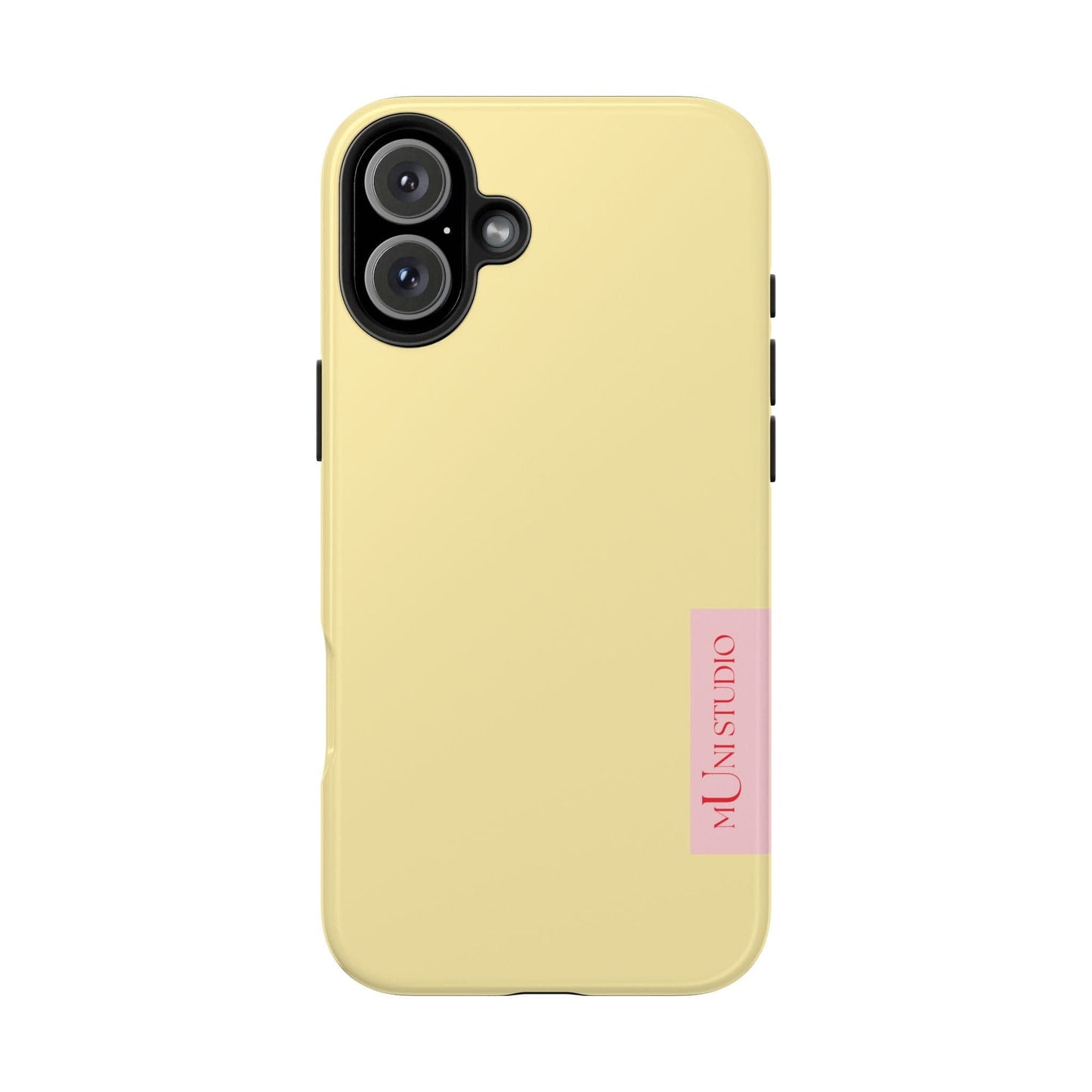 Muni Studio Phone Case iPhone 16 Plus BUTTER YELLOW, Tough Phone Case