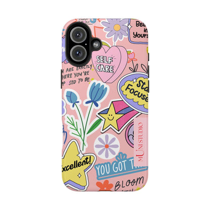 Muni Studio Phone Case iPhone 16 Plus SELF CARE, Tough Phone Case