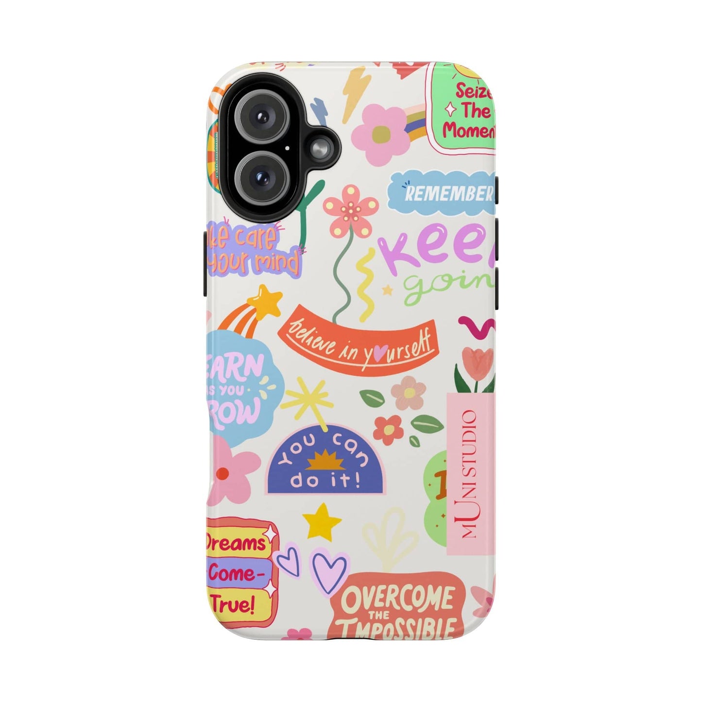 Muni Studio Phone Case iPhone 16 Plus YOU CAN DO IT, Tough Phone Case