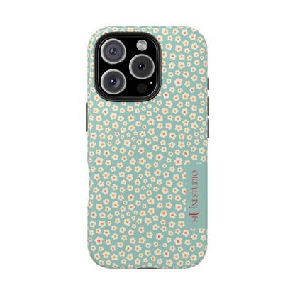 Muni Studio Phone Case iPhone 16 Pro FLOWER MATCHA, Tough Phone Case
