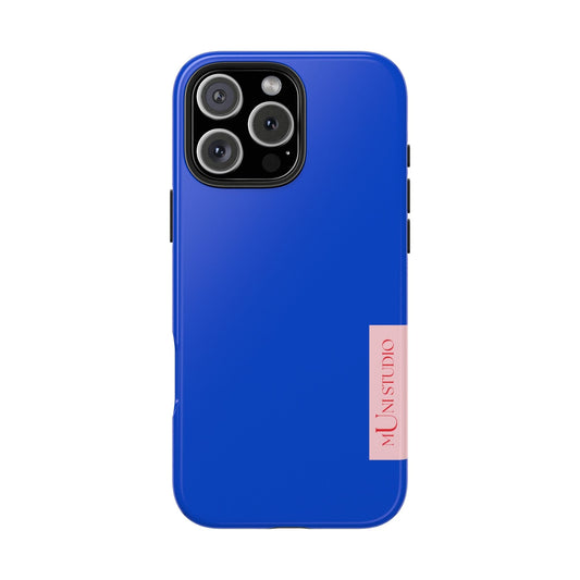 Muni Studio Phone Case iPhone 16 Pro Max DAZZLING BLUE, Tough Phone Case