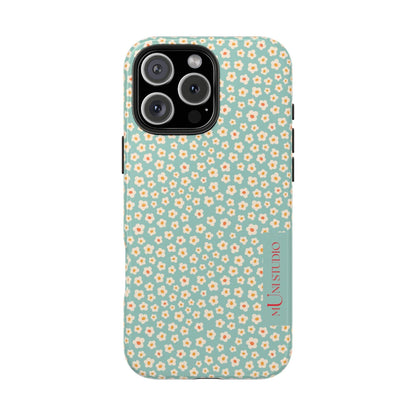 Muni Studio Phone Case iPhone 16 Pro Max FLOWER MATCHA, Tough Phone Case