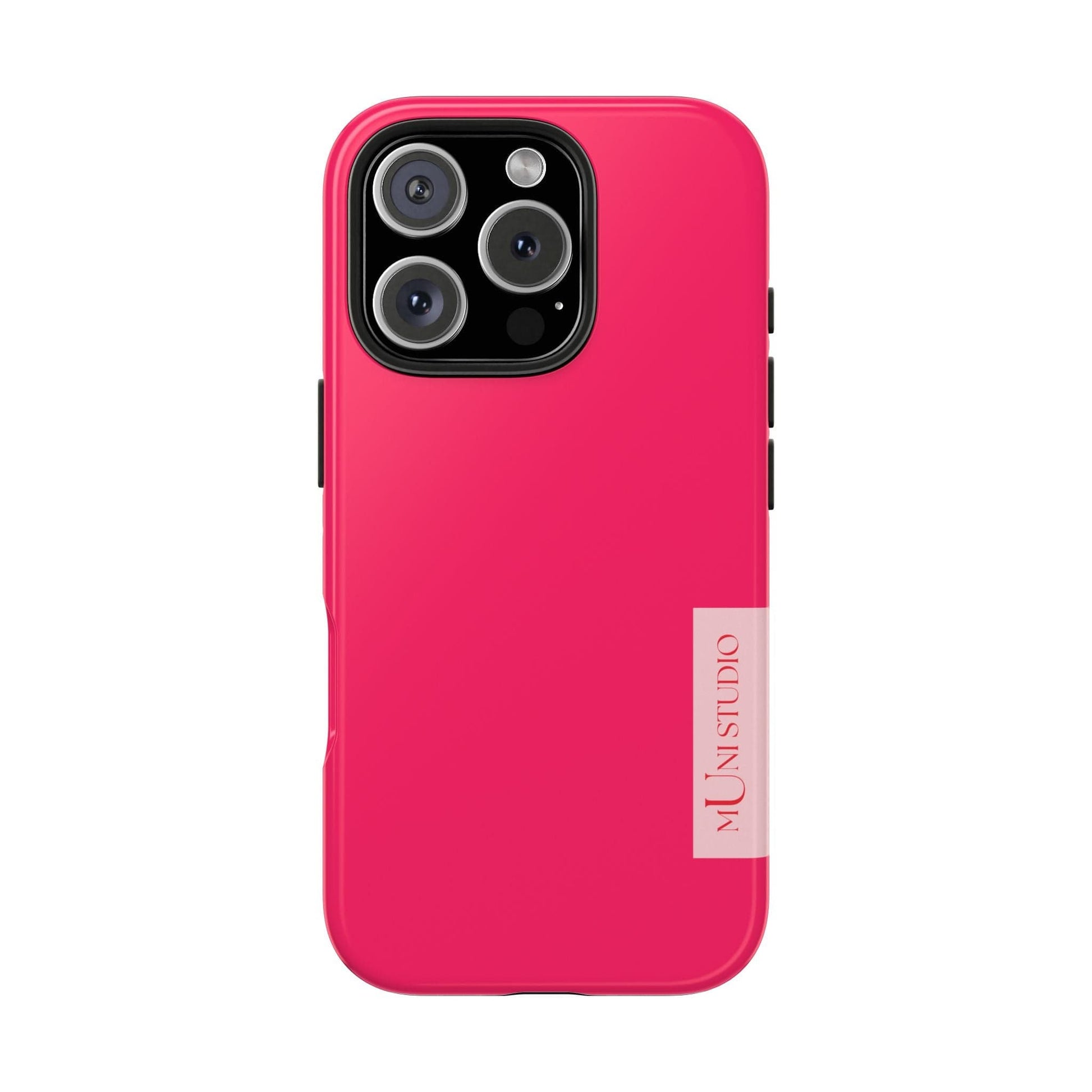Muni Studio Phone Case iPhone 16 Pro PINK, Tough Phone Case