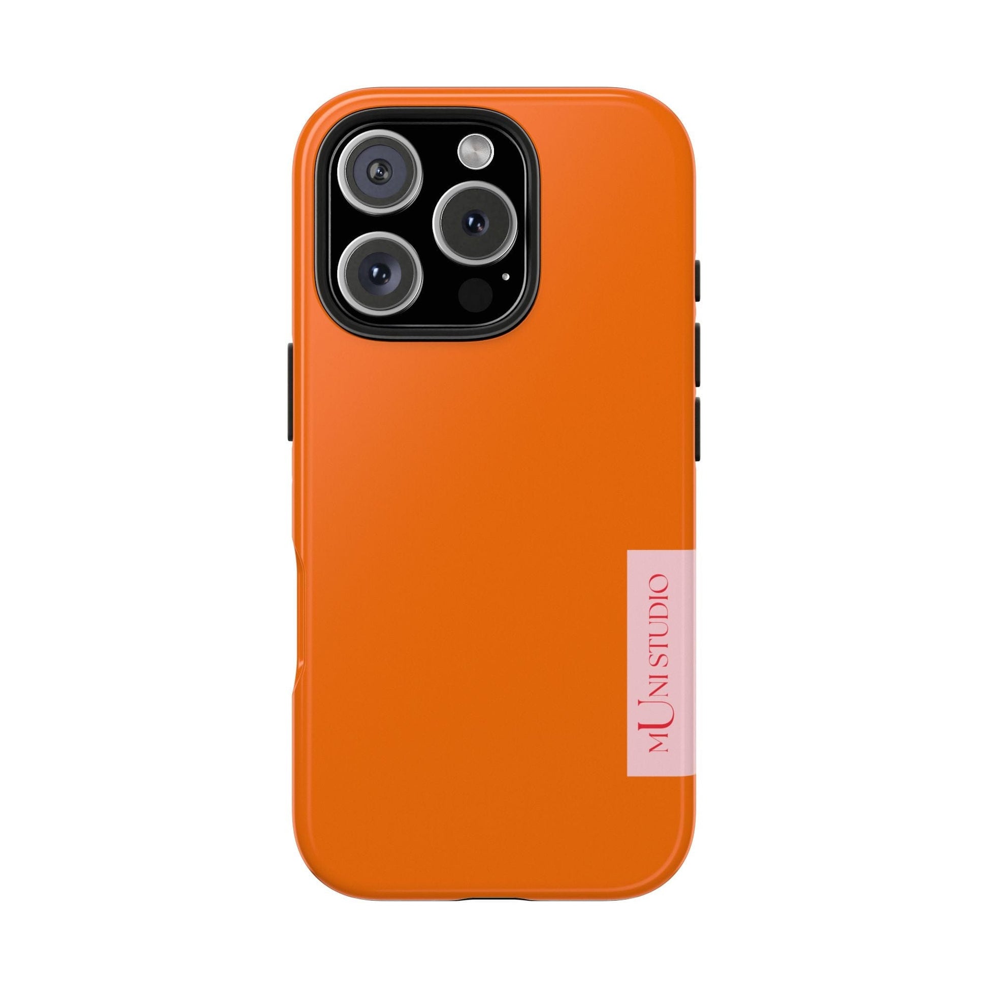 Muni Studio Phone Case iPhone 16 Pro TANGERINE, Tough Phone Case