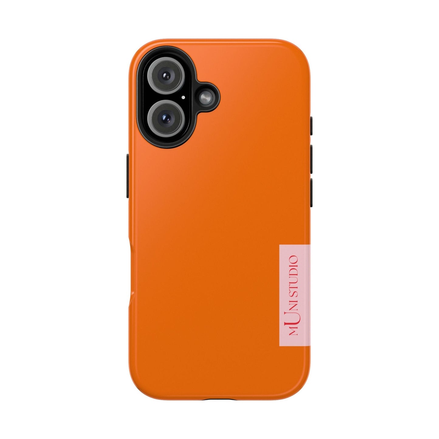 Muni Studio Phone Case iPhone 16 TANGERINE, Tough Phone Case
