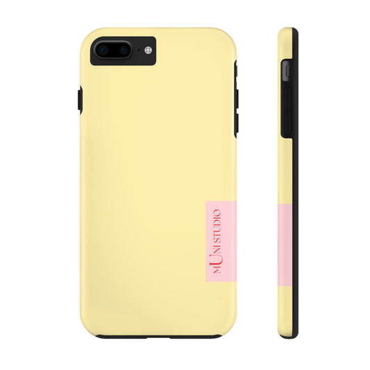 Muni Studio Phone Case iPhone 7 Plus, iPhone 8 Plus BUTTER YELLOW, Tough Phone Case