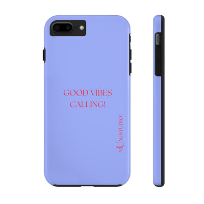 Muni Studio Phone Case iPhone 7 Plus, iPhone 8 Plus GOOD VIBES CALLING, Tough Phone Case