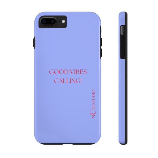 Muni Studio Phone Case iPhone 7 Plus, iPhone 8 Plus GOOD VIBES CALLING, Tough Phone Case