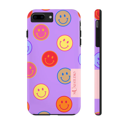 Muni Studio Phone Case iPhone 7 Plus, iPhone 8 Plus LAVENDER SMILEY, Tough Phone Case