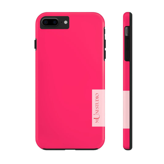 Muni Studio Phone Case iPhone 7 Plus, iPhone 8 Plus PINK, Tough Phone Case