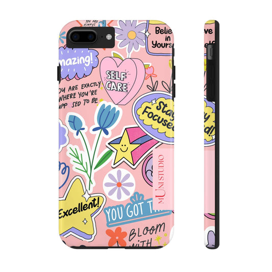 Muni Studio Phone Case iPhone 7 Plus, iPhone 8 Plus SELF CARE, Tough Phone Case