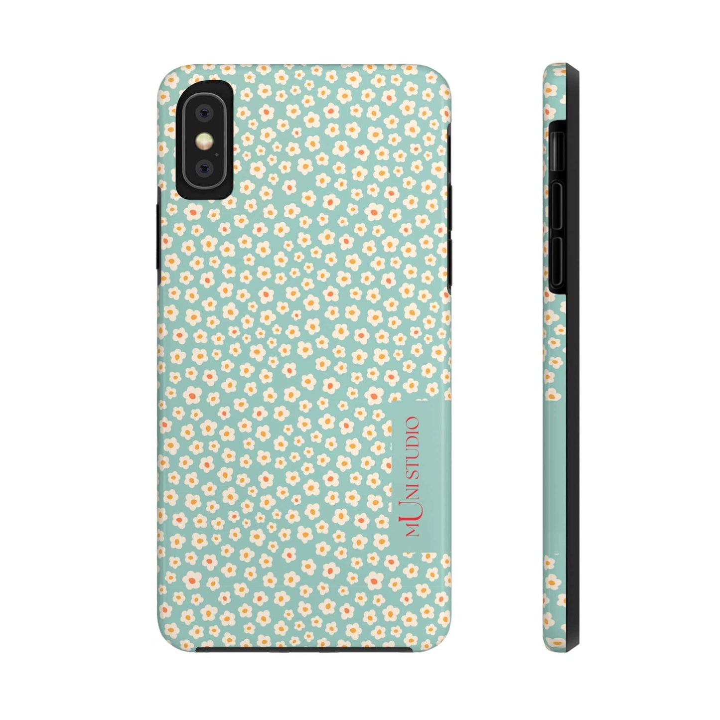 Muni Studio Phone Case iPhone X FLOWER MATCHA, Tough Phone Case