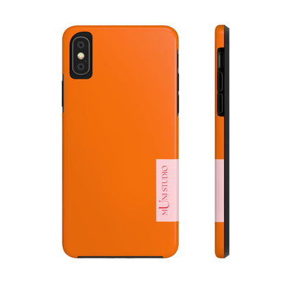 Muni Studio Phone Case iPhone X TANGERINE, Tough Phone Case