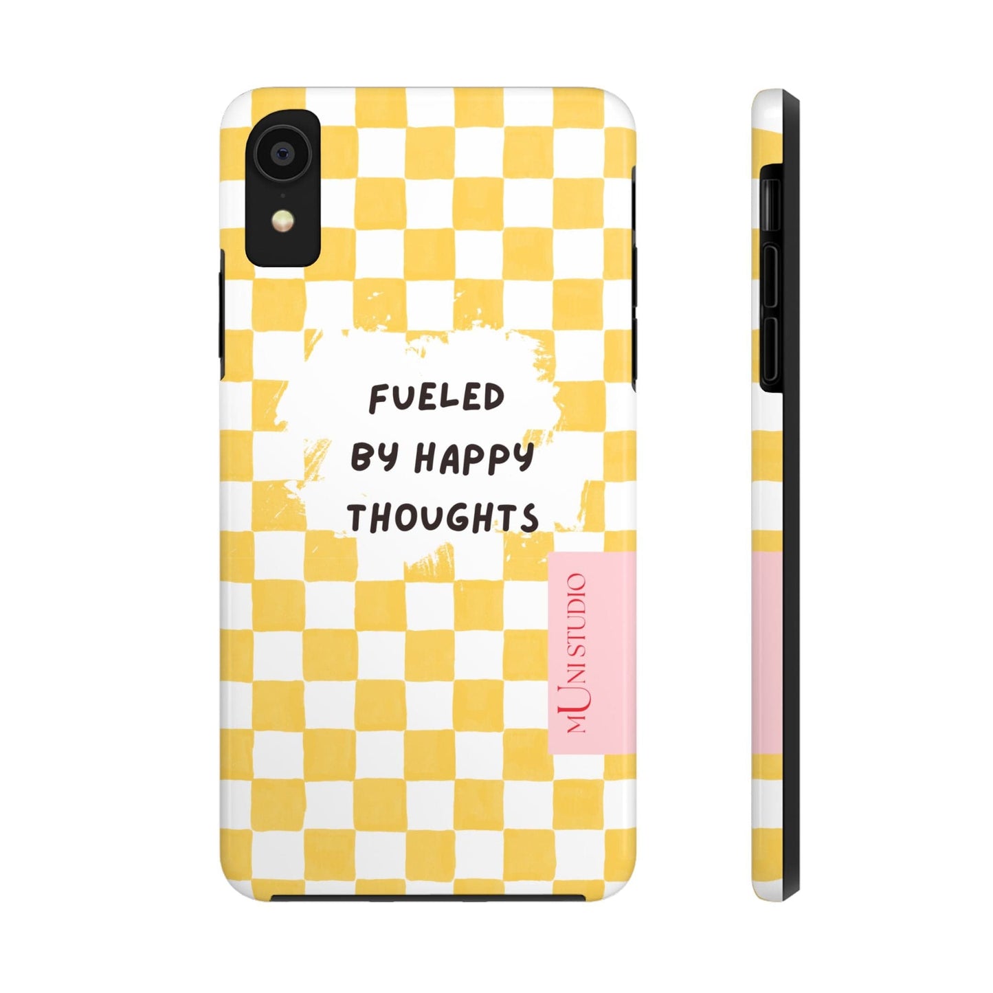 Muni Studio Phone Case iPhone XR HAPPY, Tough Phone Case