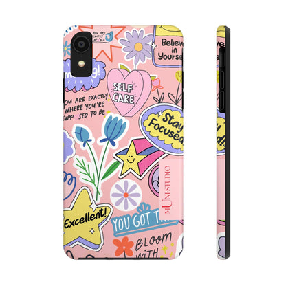 Muni Studio Phone Case iPhone XR SELF CARE, Tough Phone Case