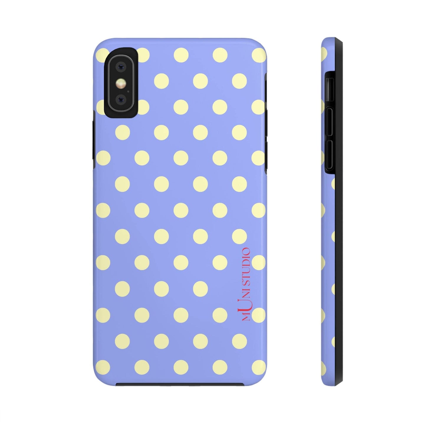 Muni Studio Phone Case iPhone XS BUTTER POLKA, Tough Phone Case