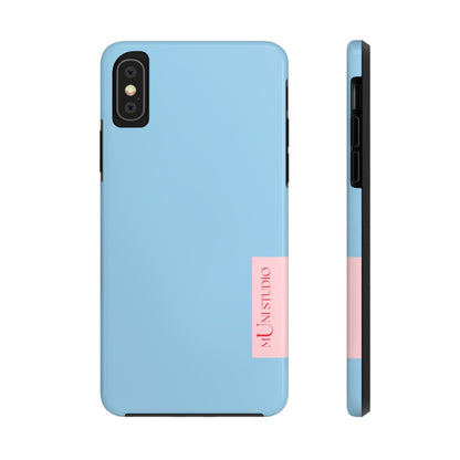 Muni Studio Phone Case iPhone XS HORIZON BLUE, Tough Phone Case