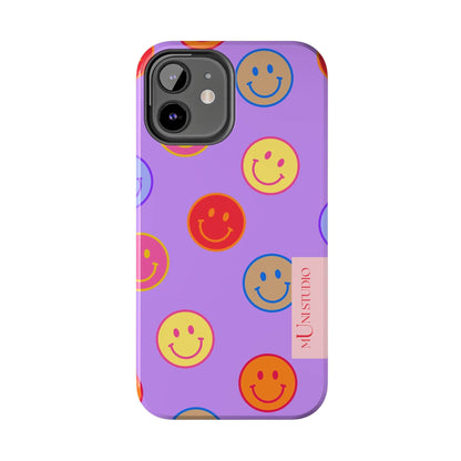 Muni Studio Phone Case LAVENDER SMILEY, Tough Phone Case