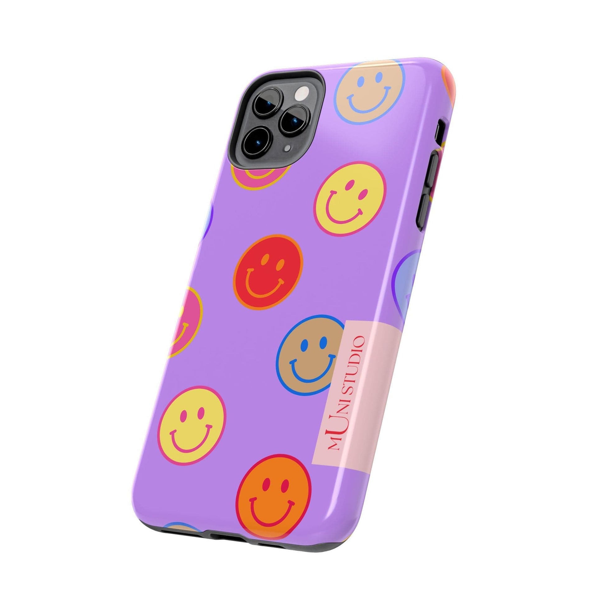 Muni Studio Phone Case LAVENDER SMILEY, Tough Phone Case