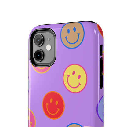 Muni Studio Phone Case LAVENDER SMILEY, Tough Phone Case