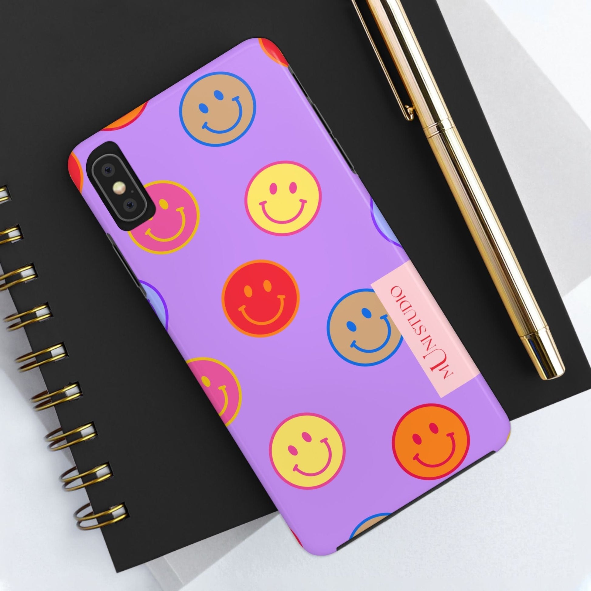Muni Studio Phone Case LAVENDER SMILEY, Tough Phone Case