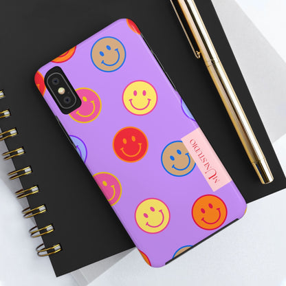 Muni Studio Phone Case LAVENDER SMILEY, Tough Phone Case
