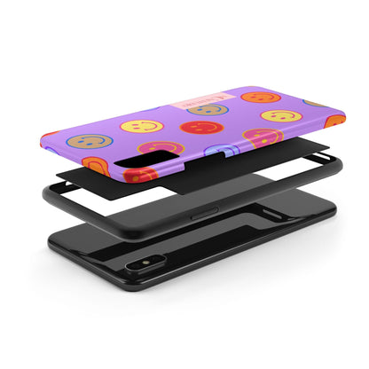 Muni Studio Phone Case LAVENDER SMILEY, Tough Phone Case