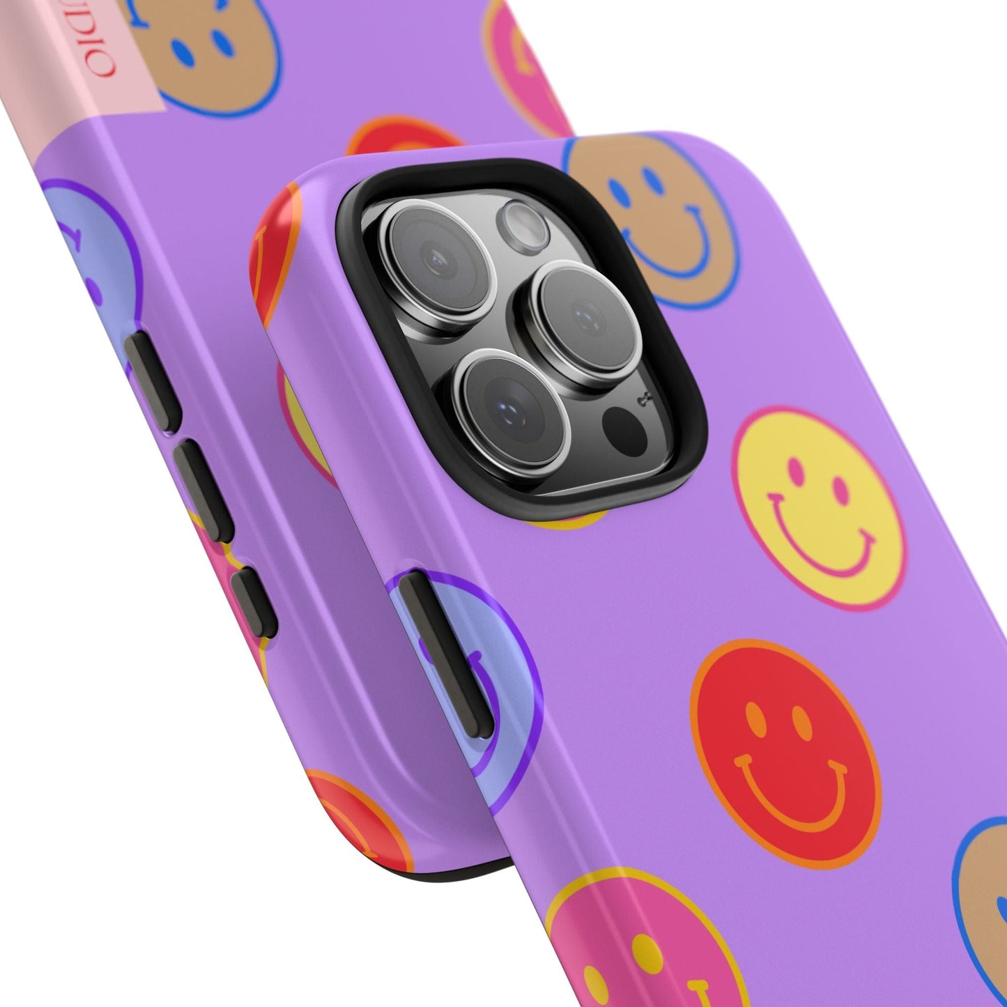 Muni Studio Phone Case LAVENDER SMILEY, Tough Phone Case