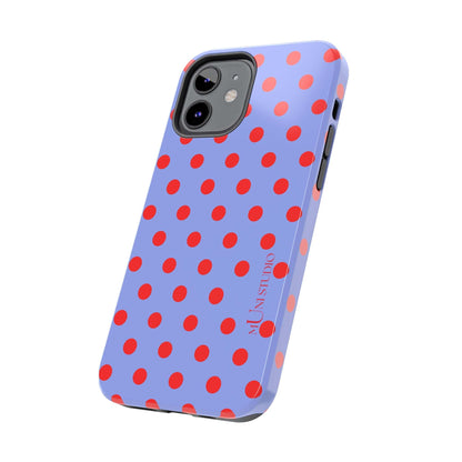 Muni Studio Phone Case RED POLKA, Tough Phone Case