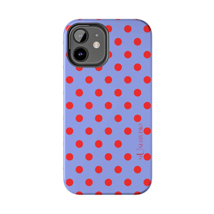Muni Studio Phone Case RED POLKA, Tough Phone Case