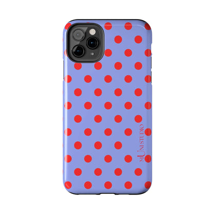 Muni Studio Phone Case RED POLKA, Tough Phone Case