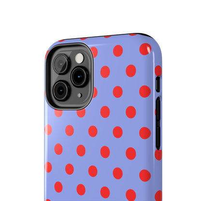 Muni Studio Phone Case RED POLKA, Tough Phone Case