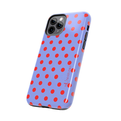Muni Studio Phone Case RED POLKA, Tough Phone Case