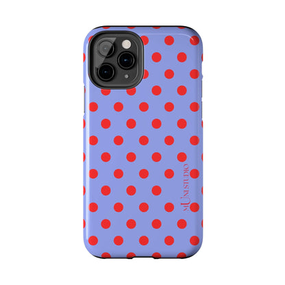 Muni Studio Phone Case RED POLKA, Tough Phone Case