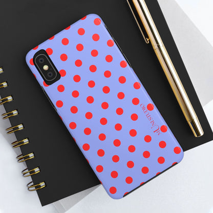 Muni Studio Phone Case RED POLKA, Tough Phone Case
