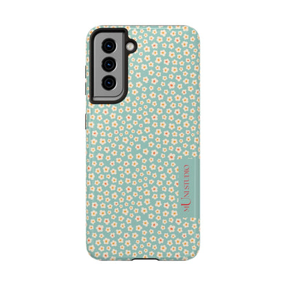 Muni Studio Phone Case Samsung Galaxy S21 FLOWER MATCHA, Tough Phone Case