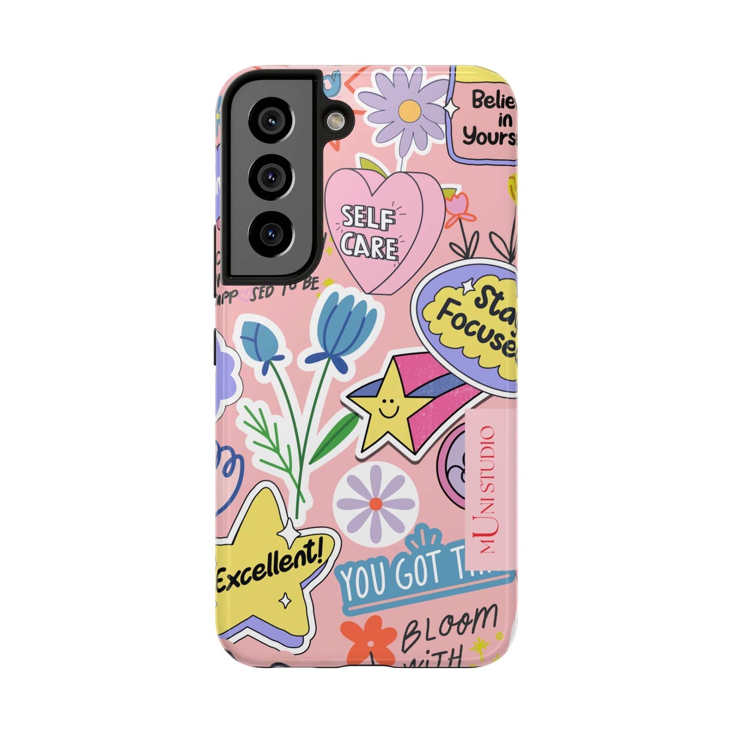 Muni Studio Phone Case Samsung Galaxy S22 SELF CARE, Tough Phone Case