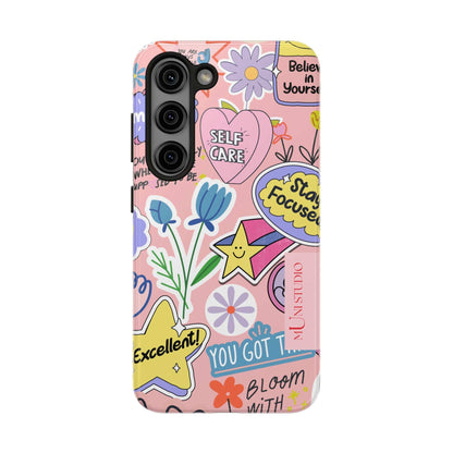 Muni Studio Phone Case Samsung Galaxy S23 SELF CARE, Tough Phone Case