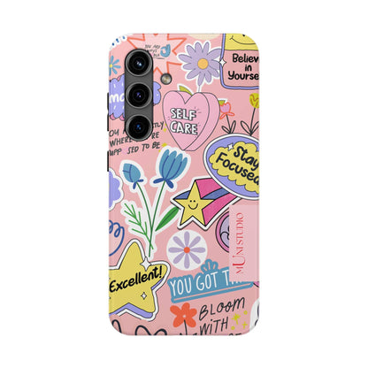 Muni Studio Phone Case Samsung Galaxy S24 SELF CARE, Tough Phone Case